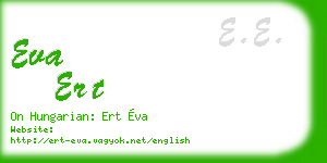 eva ert business card